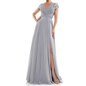 NWOT Marsoni Light Gray Sleeveless Maxi Gown